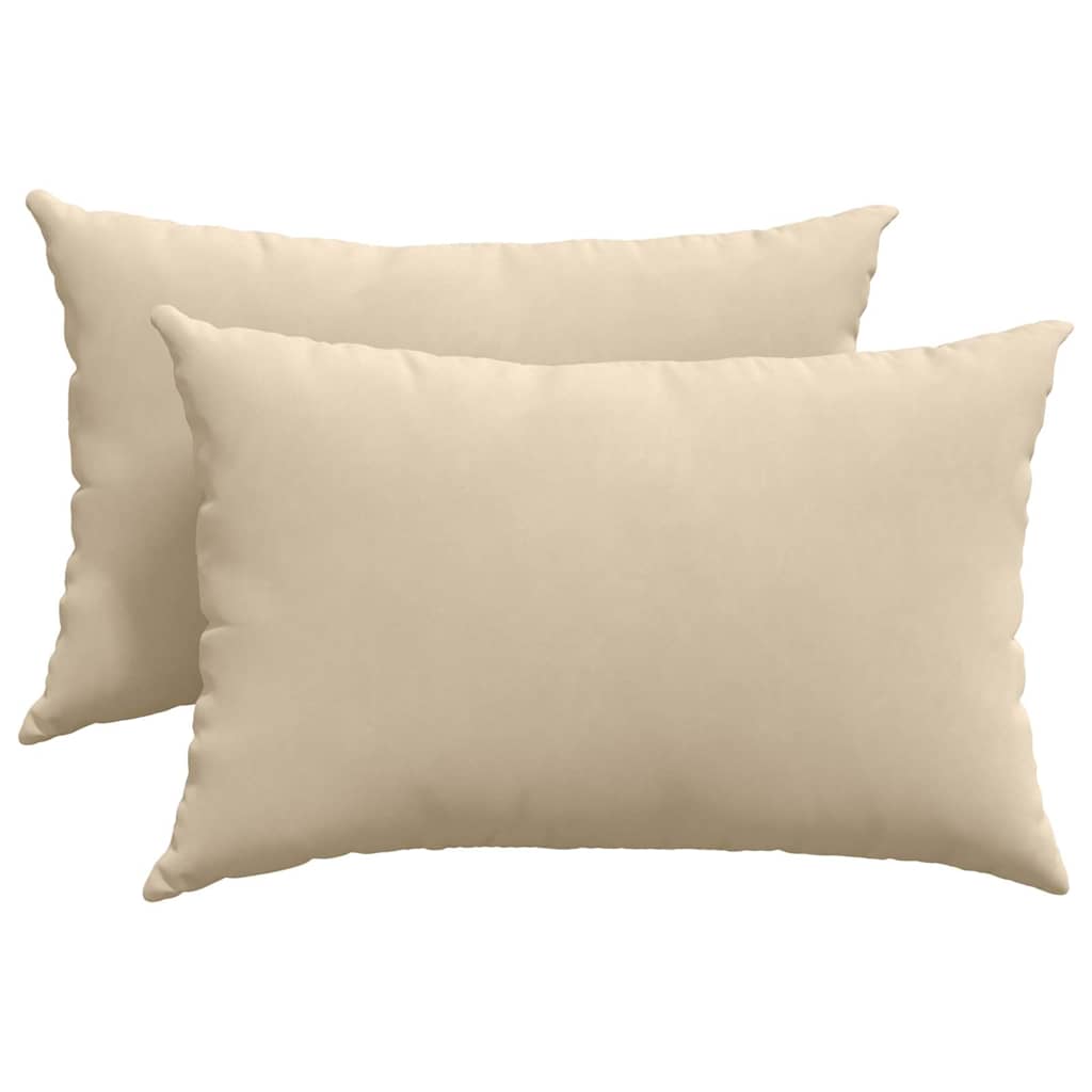 Sofa Pagalvės 2 pcs Kreminė 60 x 40 cm audinys