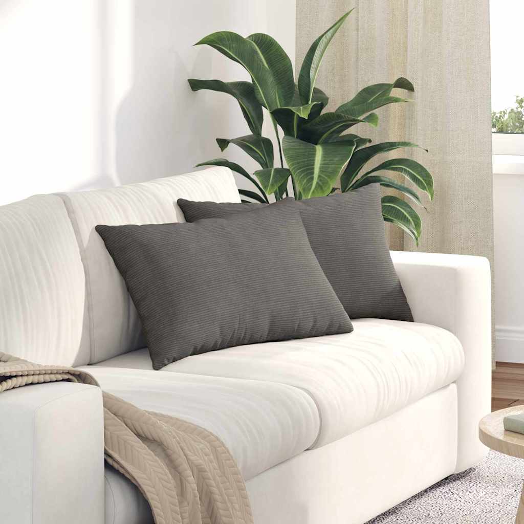 Sofa Pillows 2 pcs Light gray 60 x 40 cm