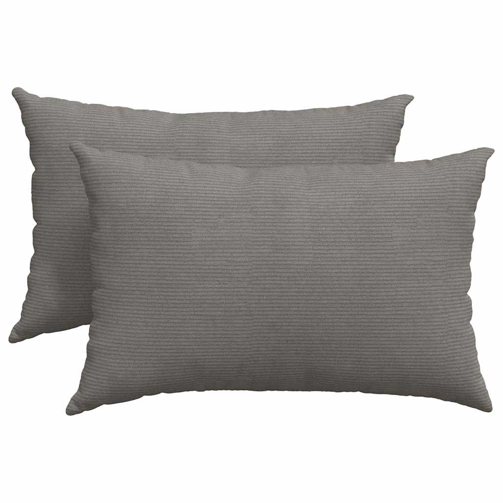 Sofa Pillows 2 pcs Light gray 60 x 40 cm