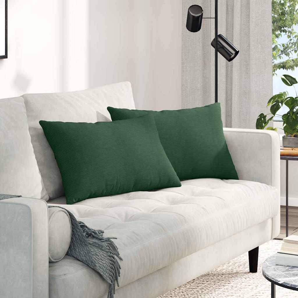 Sofa Cushions 2 pcs Dark green 60 x 40 cm Cordura fabric
