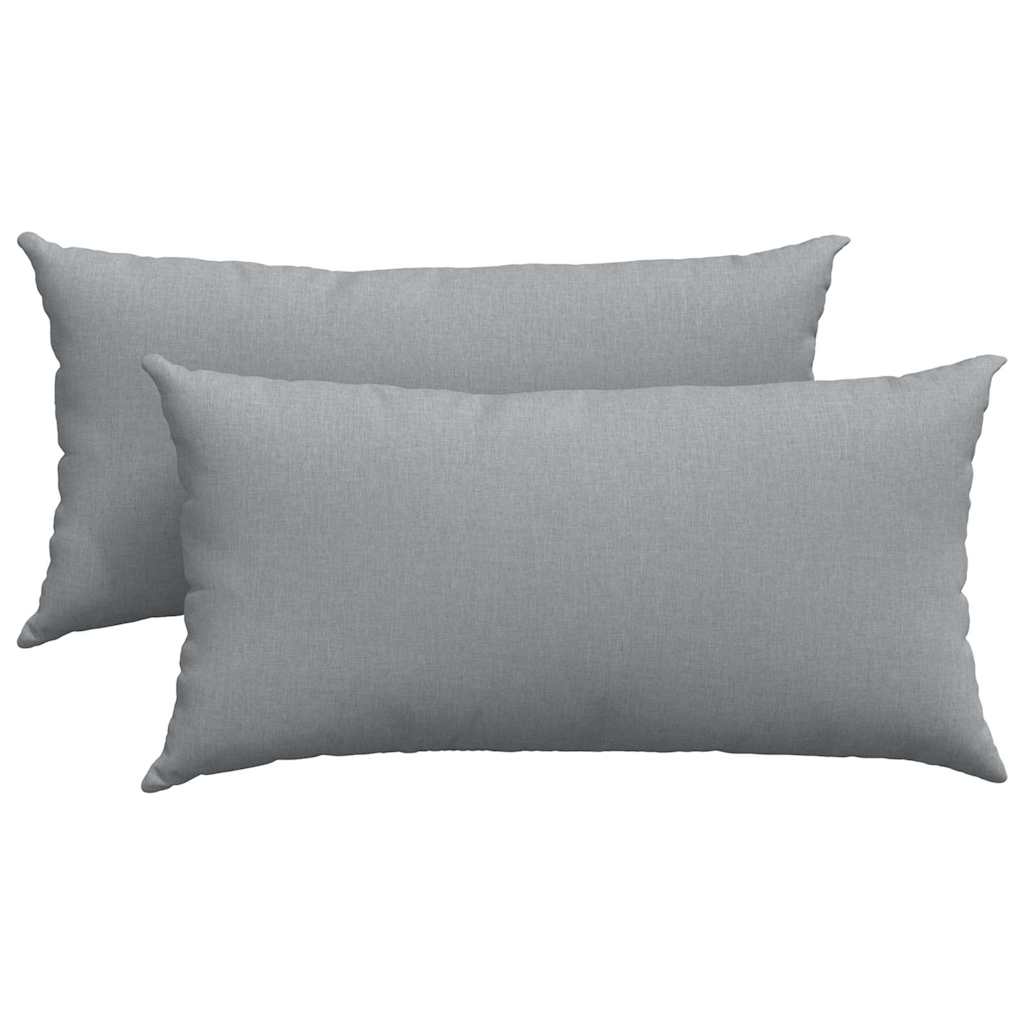 Sofa Pagalvės 2 pcs Šviesiai pilka 80 x 40 cm audinys