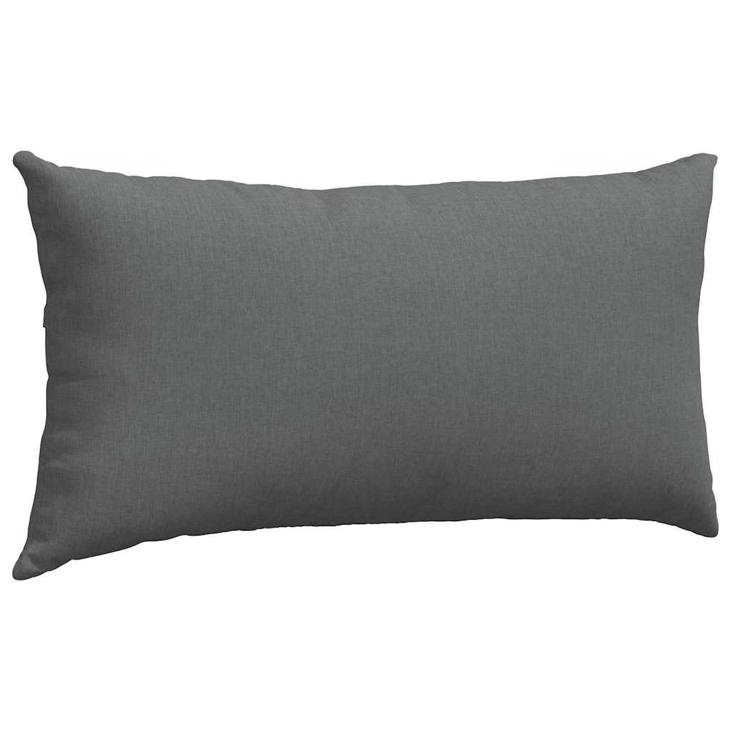 Sofa Pagalvės 2 pcs Tamsiai pilka 80 x 40 cm audinys