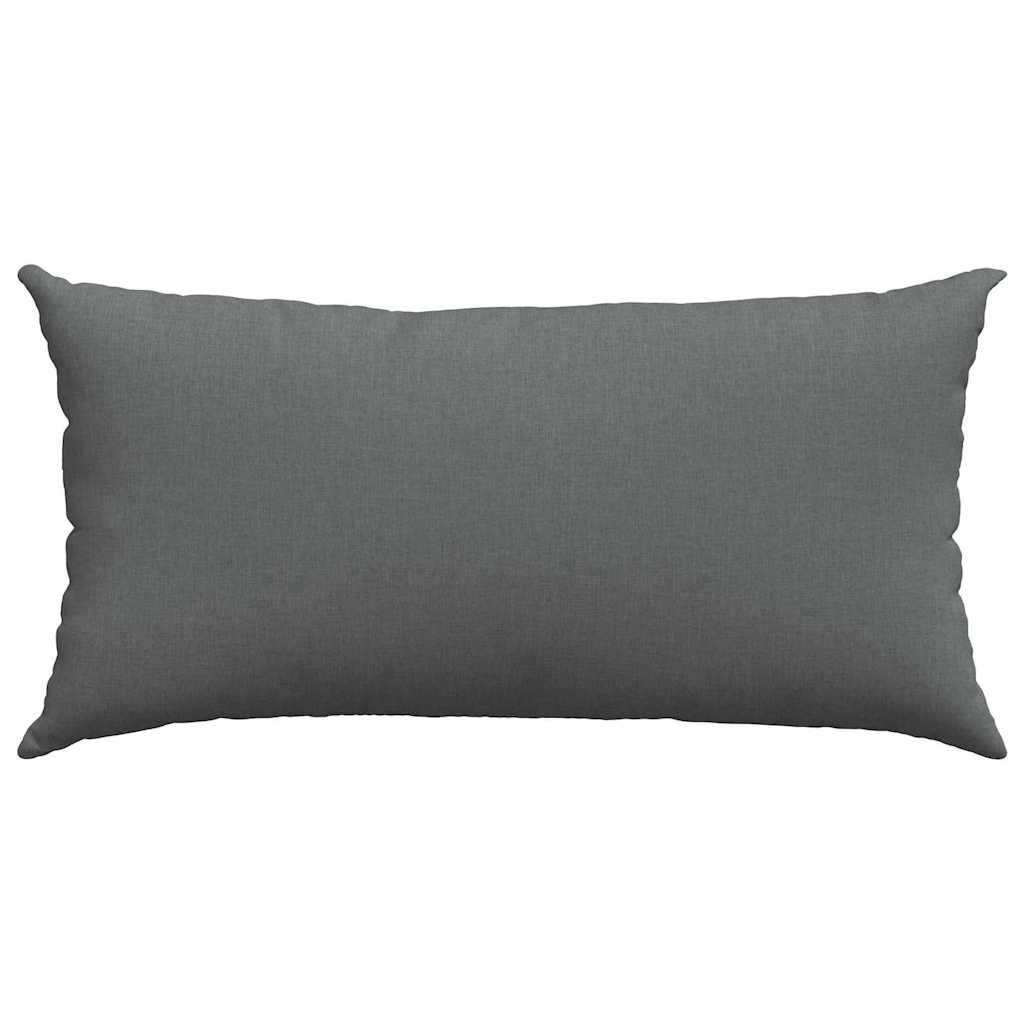 Sofa Pagalvės 2 pcs Tamsiai pilka 80 x 40 cm audinys