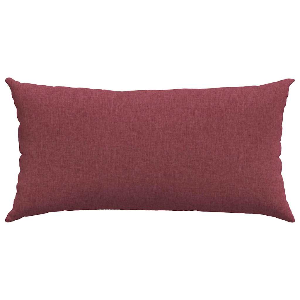 Sofa Pagalvės 2 pcs Vyno raudona 80 x 40 cm audinys