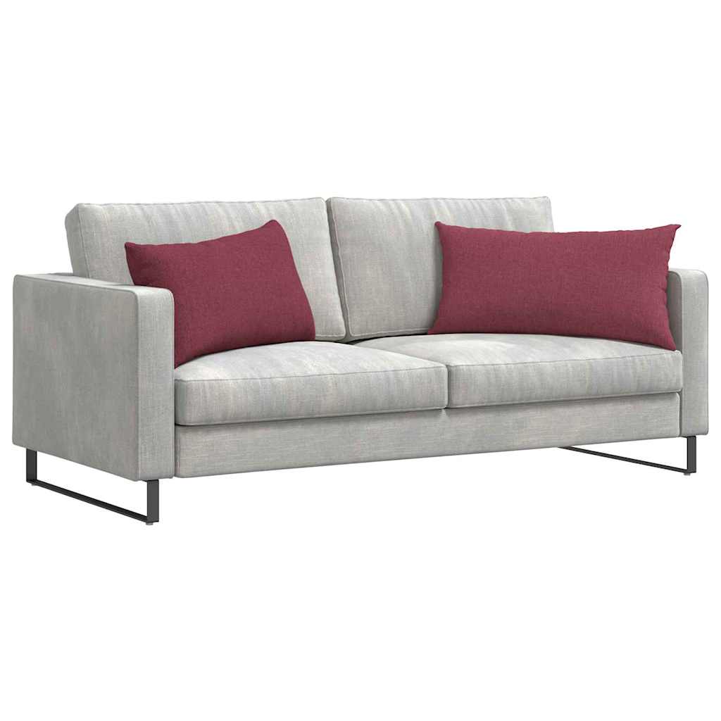 Sofa Pagalvės 2 pcs Vyno raudona 80 x 40 cm audinys