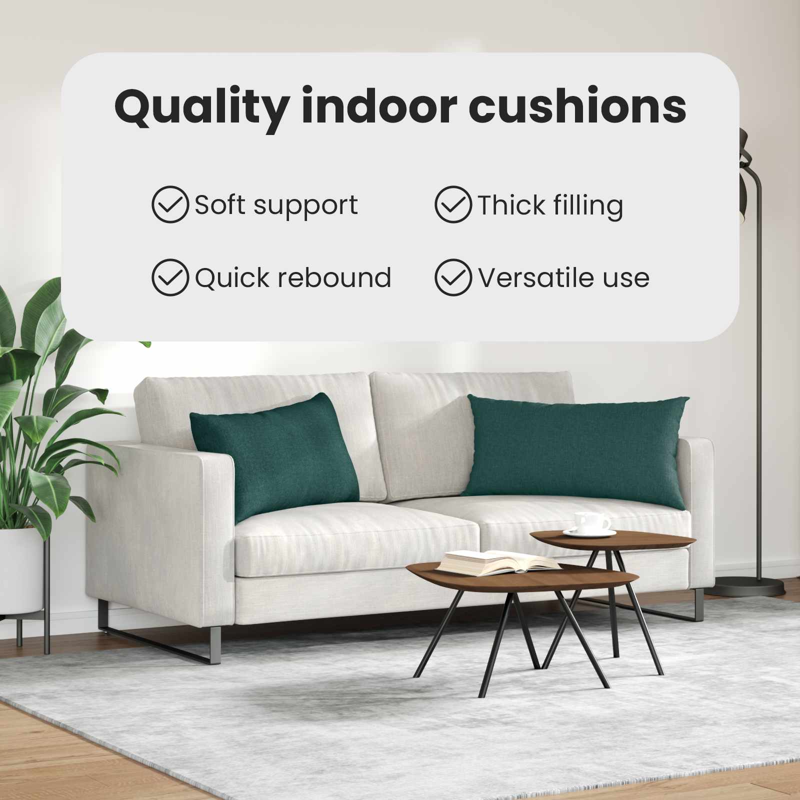 Sofa Pagalvės 2 pcs Tamsiai žalia 80 x 40 cm audinys