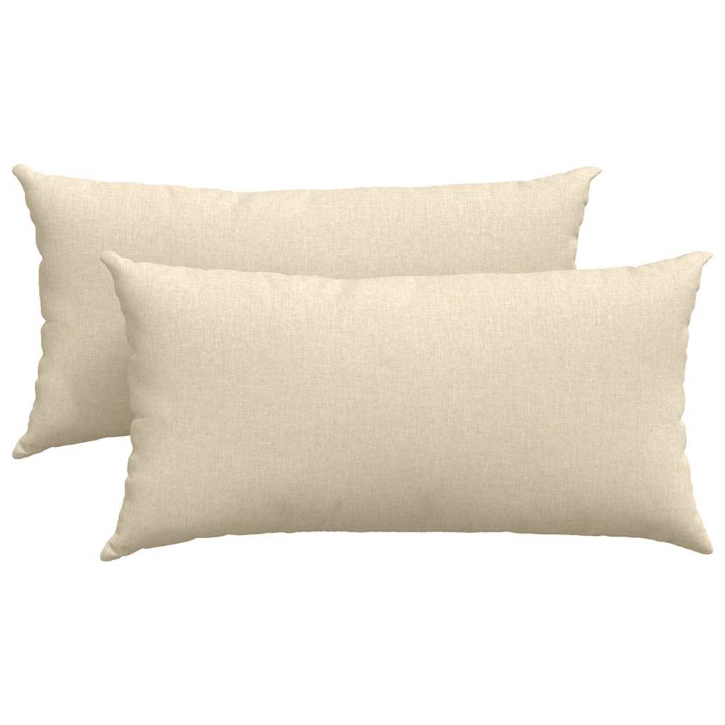 Sofa Pagalvės 2 pcs Kreminė 80 x 40 cm audinys
