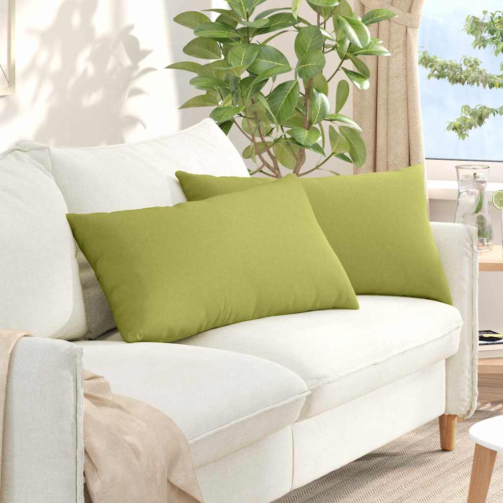 Sofa Pillows 2 pcs Light green 80 x 40 cm fabric