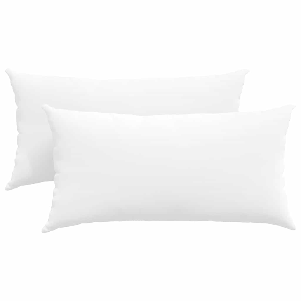 Sofa Cushions 2 pcs White 80 x 40 cm fabric