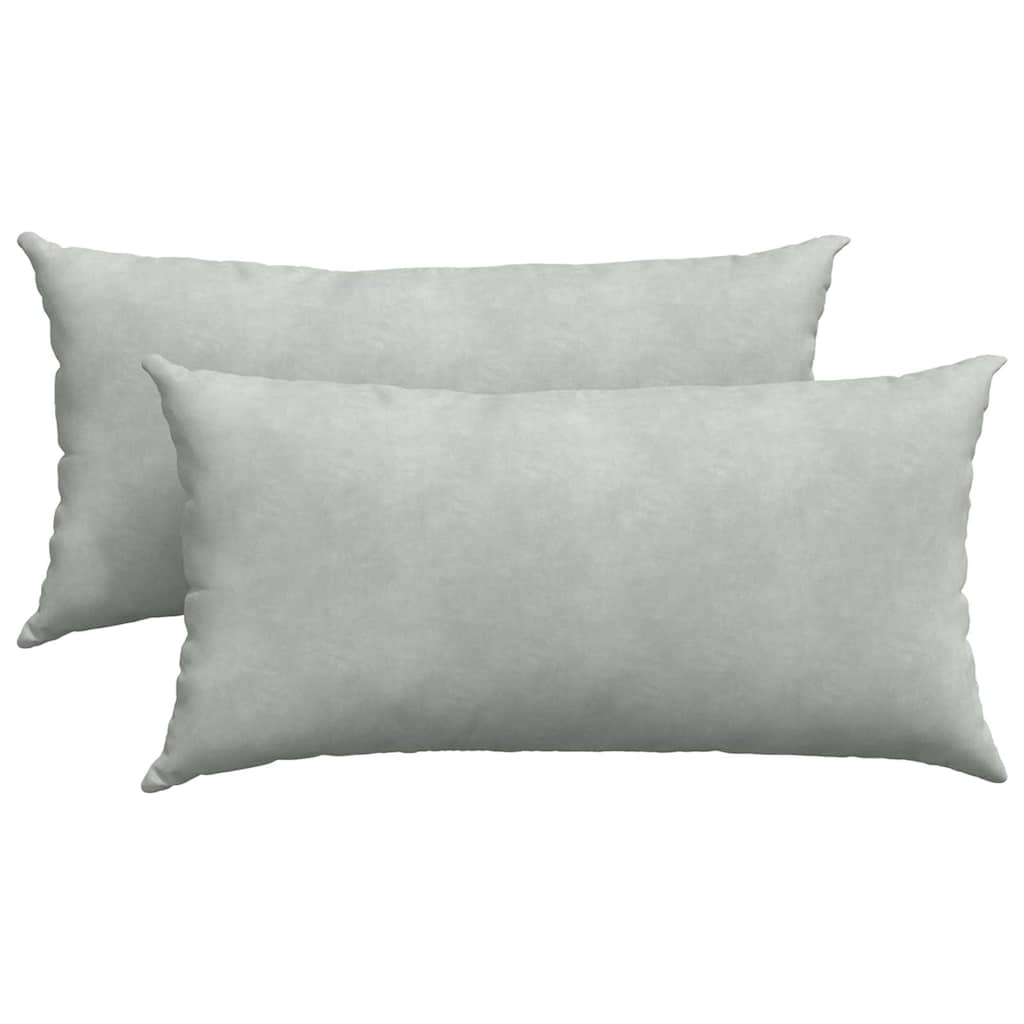 Sofa Cushions 2 pcs Light grey 80 x 40 cm