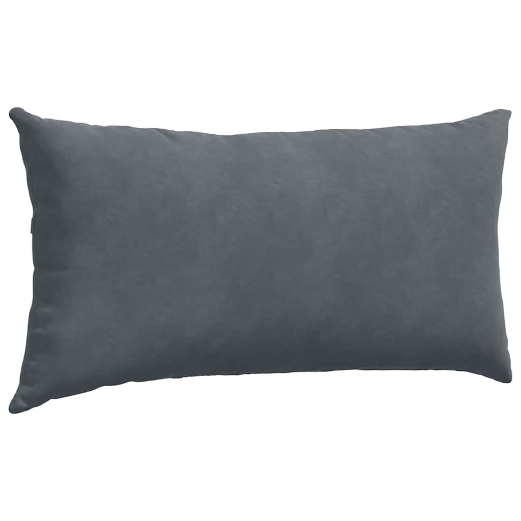Sofa Pillows 2 pcs Dark Grey 80 x 40 cm Corduroy Fabric
