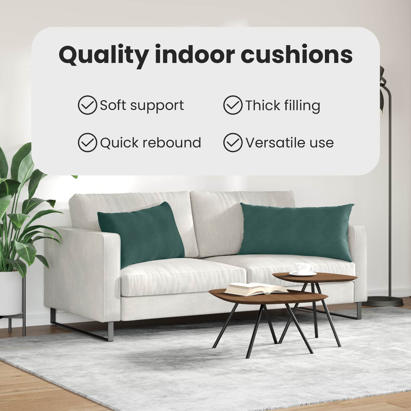 Sofa Pagalvės 2 pcs Tamsiai žalia 80 x 40 cm Kordūrinis audinys
