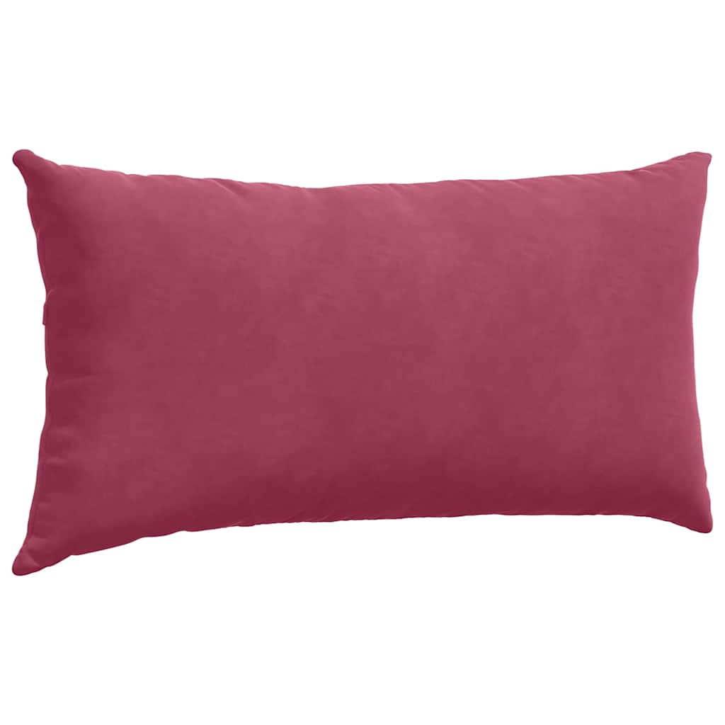 Sofa Pillows 2 pcs Wine red 80 x 40 cm Corduroy fabric