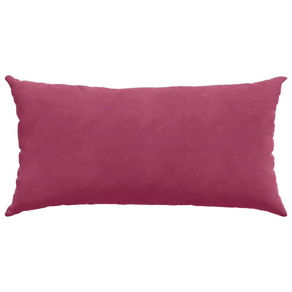 Sofa Pillows 2 pcs Wine red 80 x 40 cm Corduroy fabric