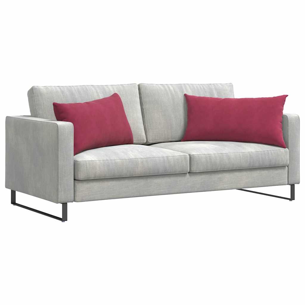 Sofa Pillows 2 pcs Wine red 80 x 40 cm Corduroy fabric