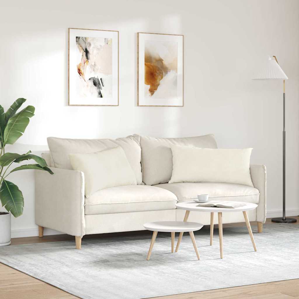 Dīvāna Spilveni 2 gab Krēmkrāsas 80 x 40 cm Korduroja audums