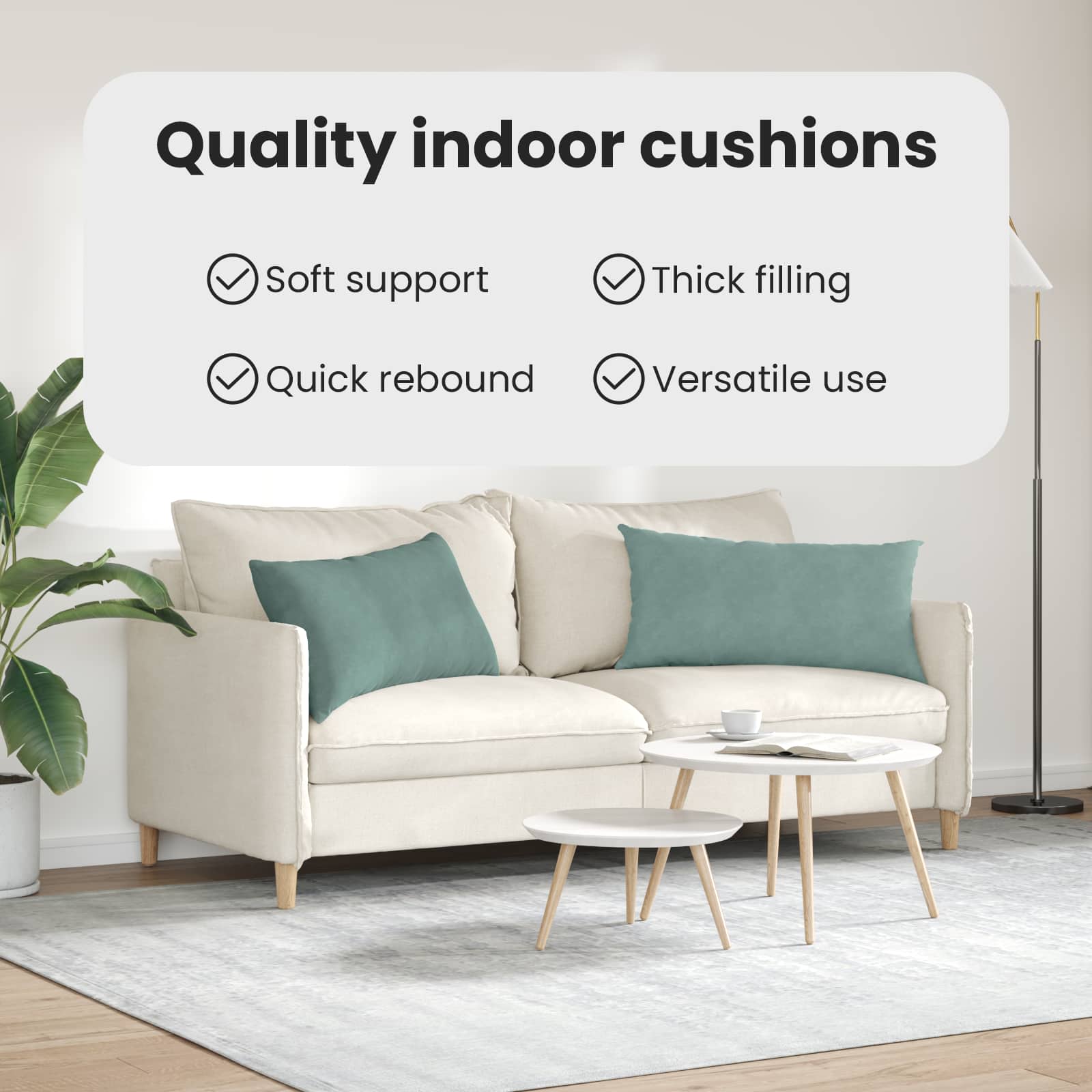 Sofa Pagalvės 2 pcs Jūrinė žalia 80 x 40 cm Kordūrinis audinys