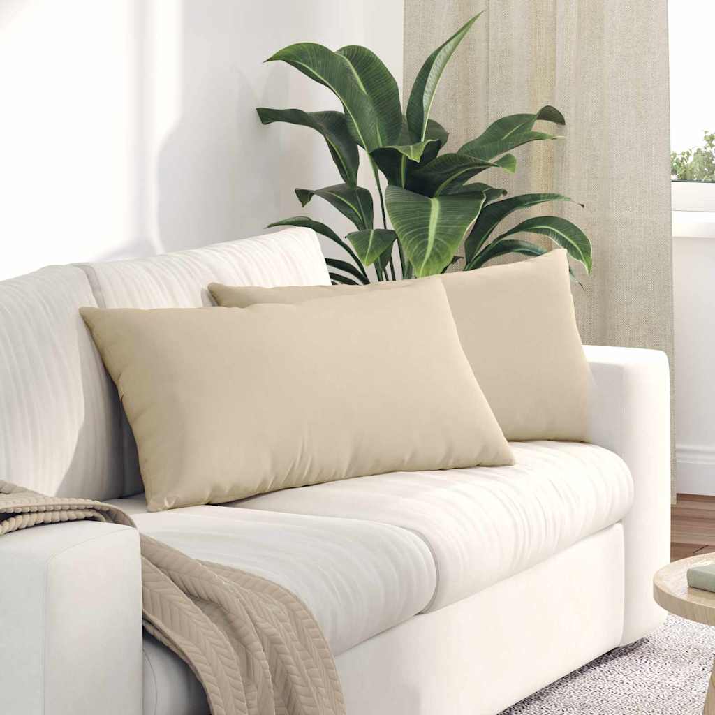 Sofa Pagalvės 2 pcs Kreminė 80 x 40 cm audinys