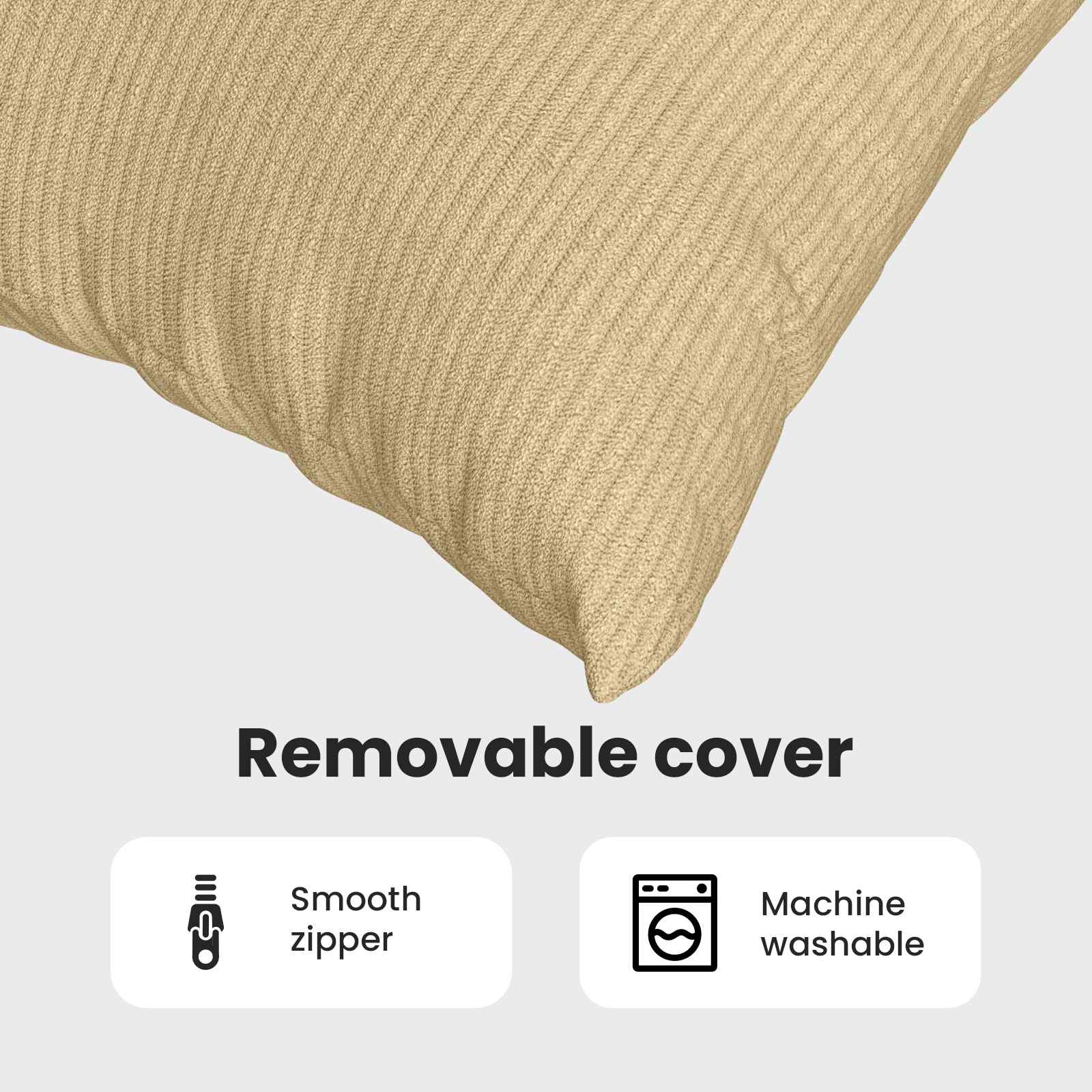 Sofa Pagalvės 2 pcs Pilkai žalia 80 x 40 cm Kordūrinis audinys