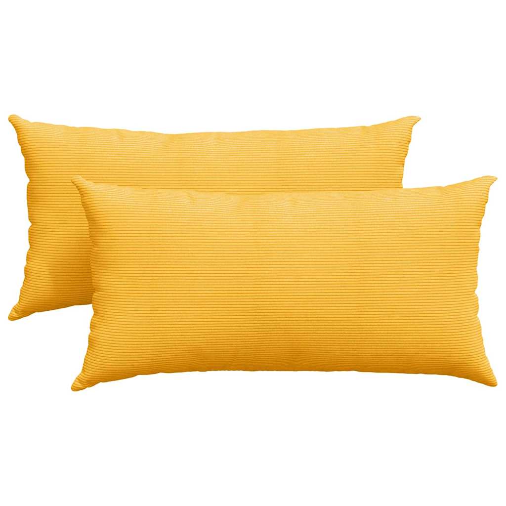 Sofa Pagalvės 2 pcs Šviesi geltona 80 x 40 cm