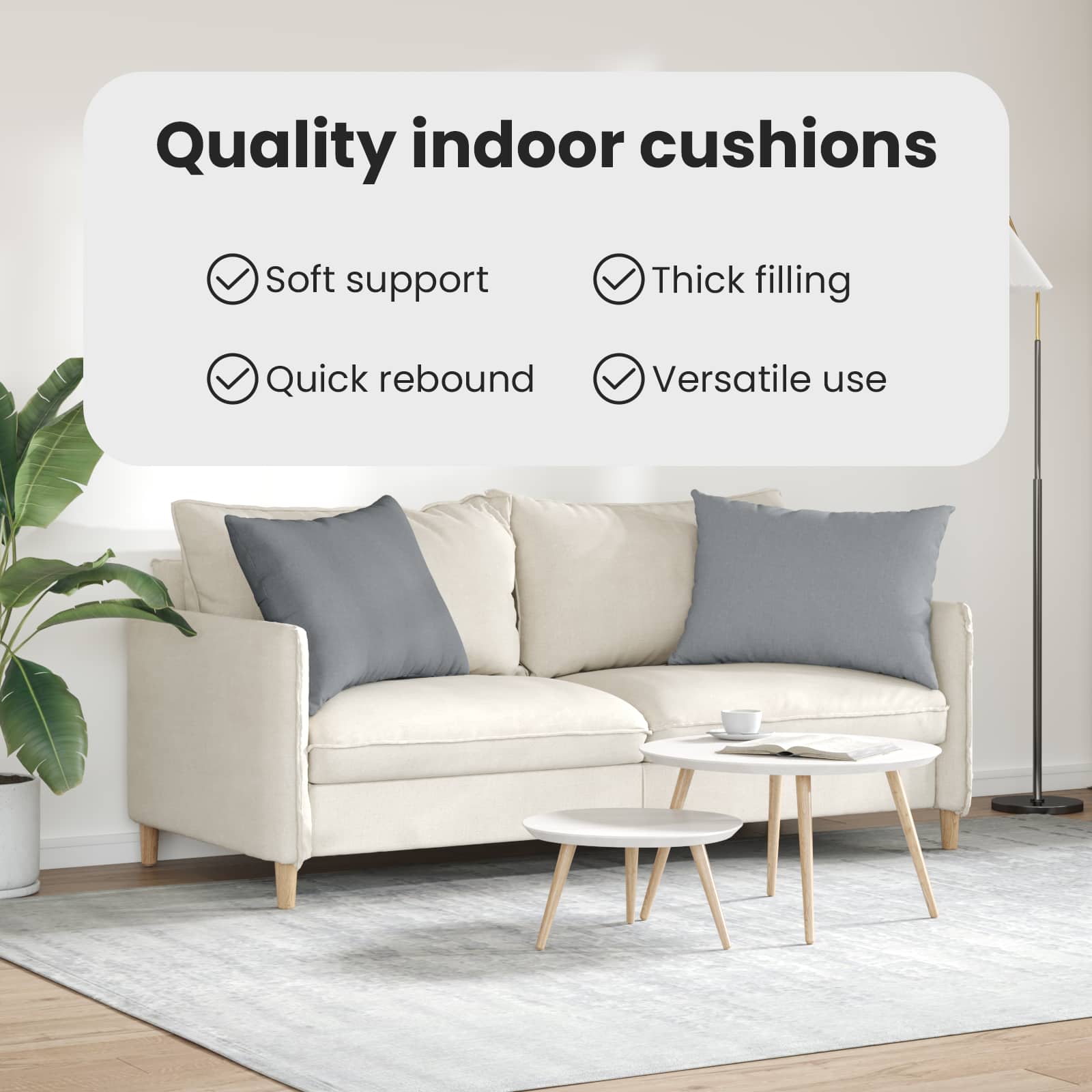 Sofa Pagalvės 2 pcs Šviesiai pilka 70 x 50 cm audinys
