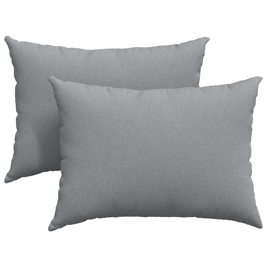 Sofa Pagalvės 2 pcs Šviesiai pilka 70 x 50 cm audinys