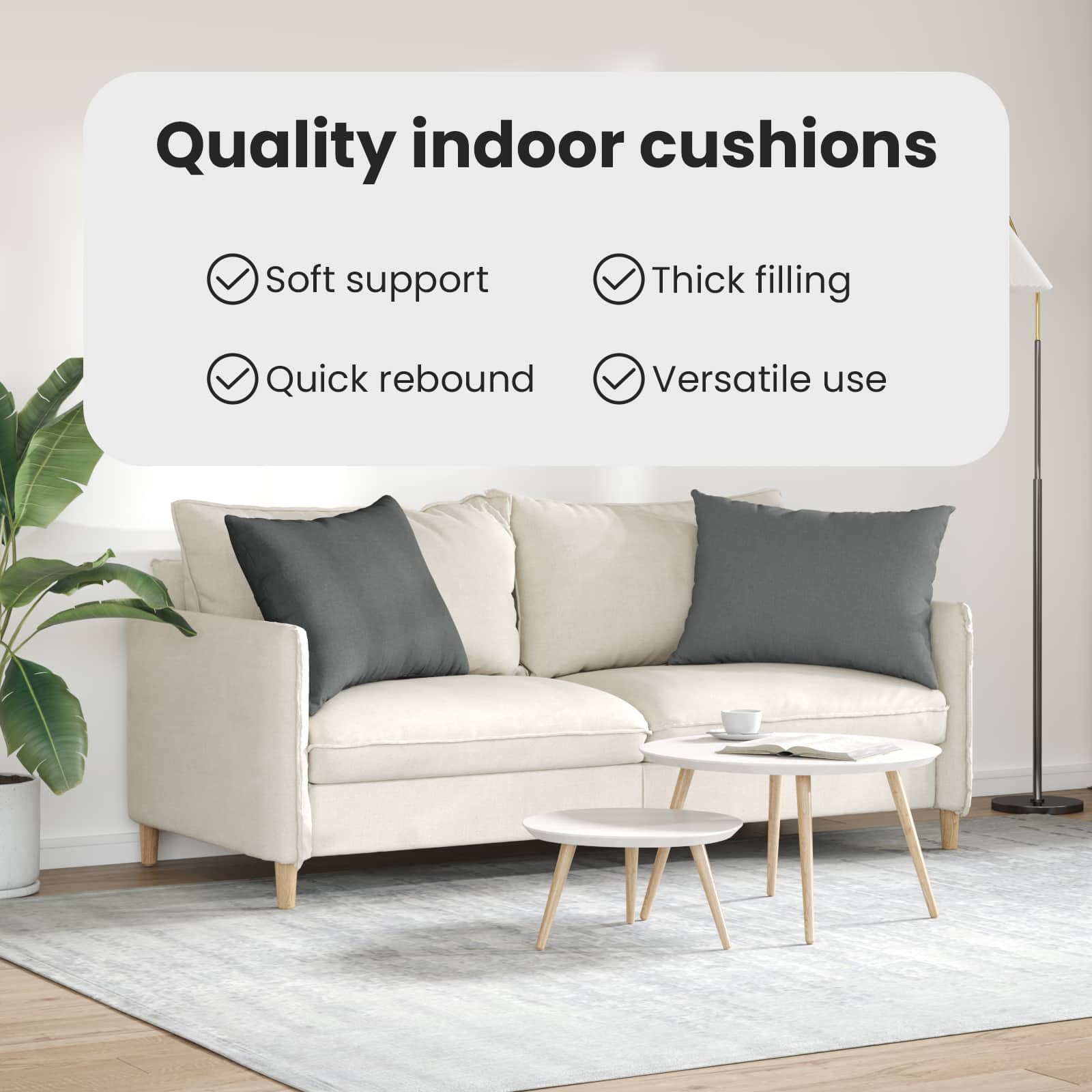 Sofa Pagalvės 2 pcs Tamsiai pilka 70 x 50 cm audinys