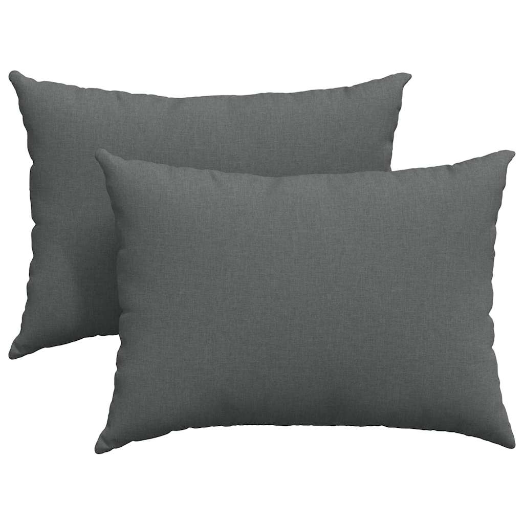 Sofa Pagalvės 2 pcs Tamsiai pilka 70 x 50 cm audinys