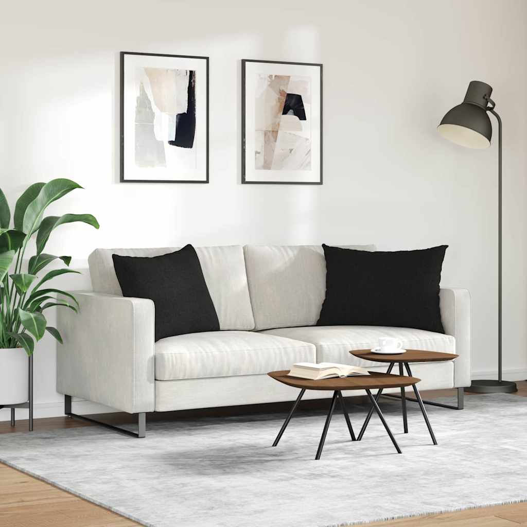 Sofa Pagalvės 2 pcs Juoda 70 x 50 cm audinys