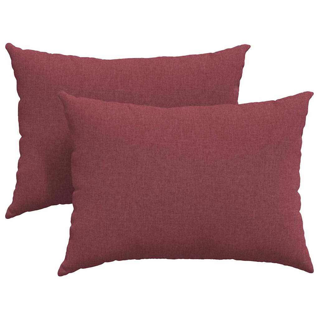 Sofa Pagalvės 2 pcs Vyno raudona 70 x 50 cm audinys