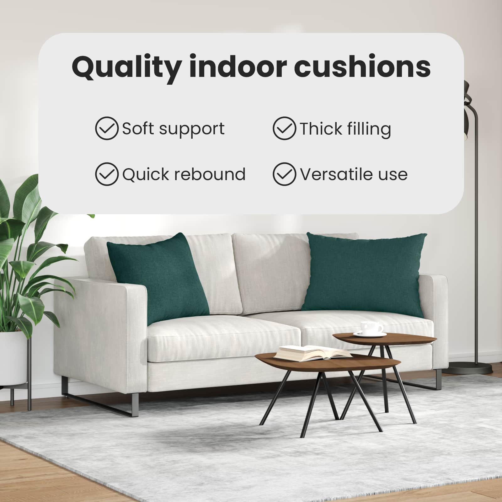 Sofa Pagalvės 2 pcs Tamsiai žalia 70 x 50 cm audinys