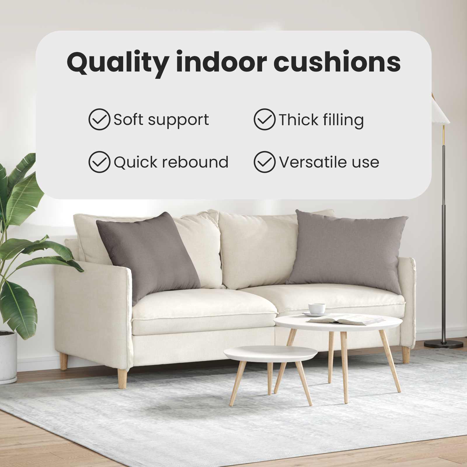 Sofa Pagalvės 2 pcs Taupe 70 x 50 cm audinys