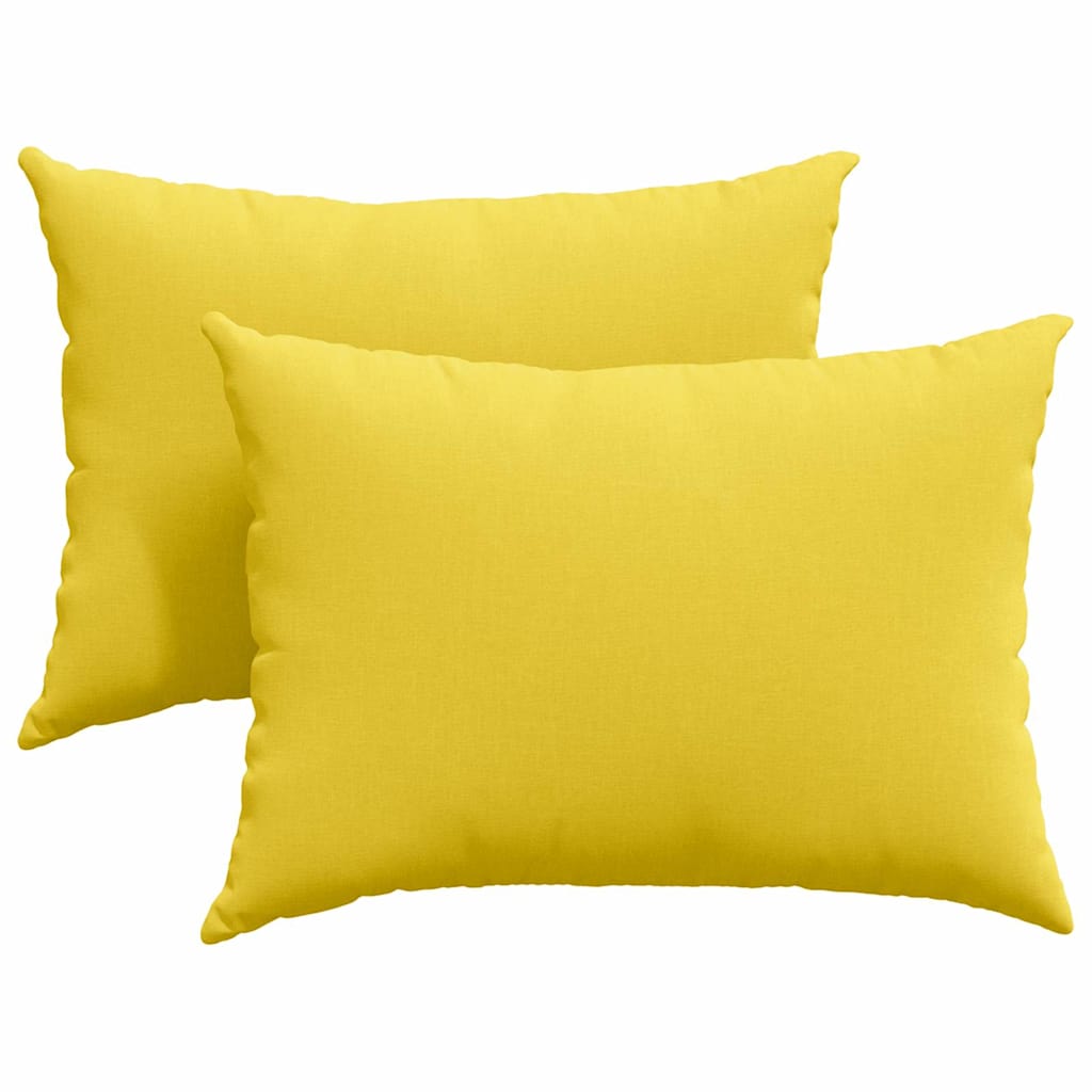 Sofa Pagalvės 2 pcs Šviesi geltona 70 x 50 cm audinys