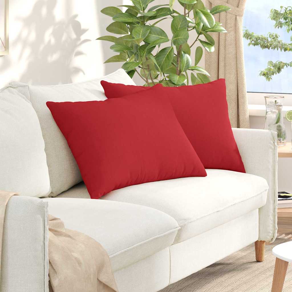 Sofa Pagalvės 2 pcs Raudona 70 x 50 cm audinys