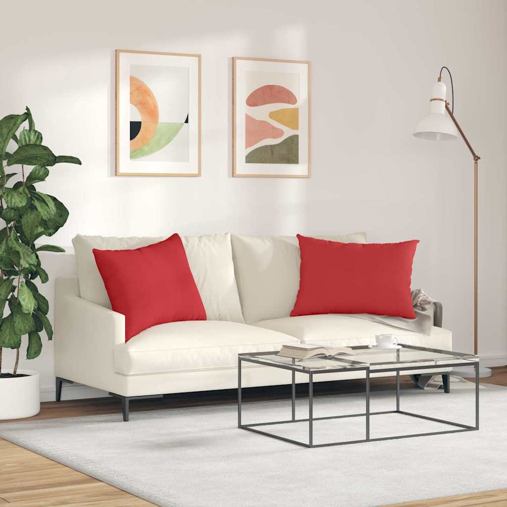 Sofa Pagalvės 2 pcs Raudona 70 x 50 cm audinys