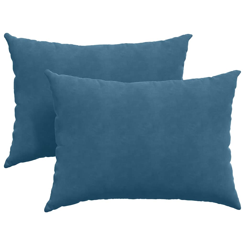 Sofa Cushions 2 pcs Blue 70 x 50 cm Corduroy fabric