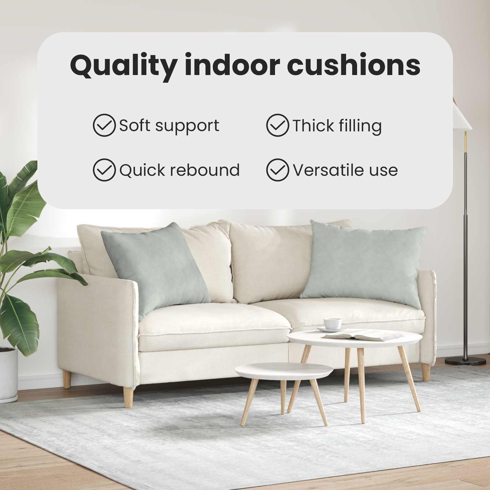 Sofa Pagalvės 2 pcs Šviesiai pilka 70 x 50 cm