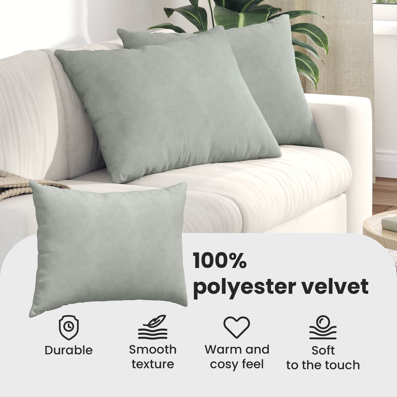 Sofa Pagalvės 2 pcs Šviesiai pilka 70 x 50 cm