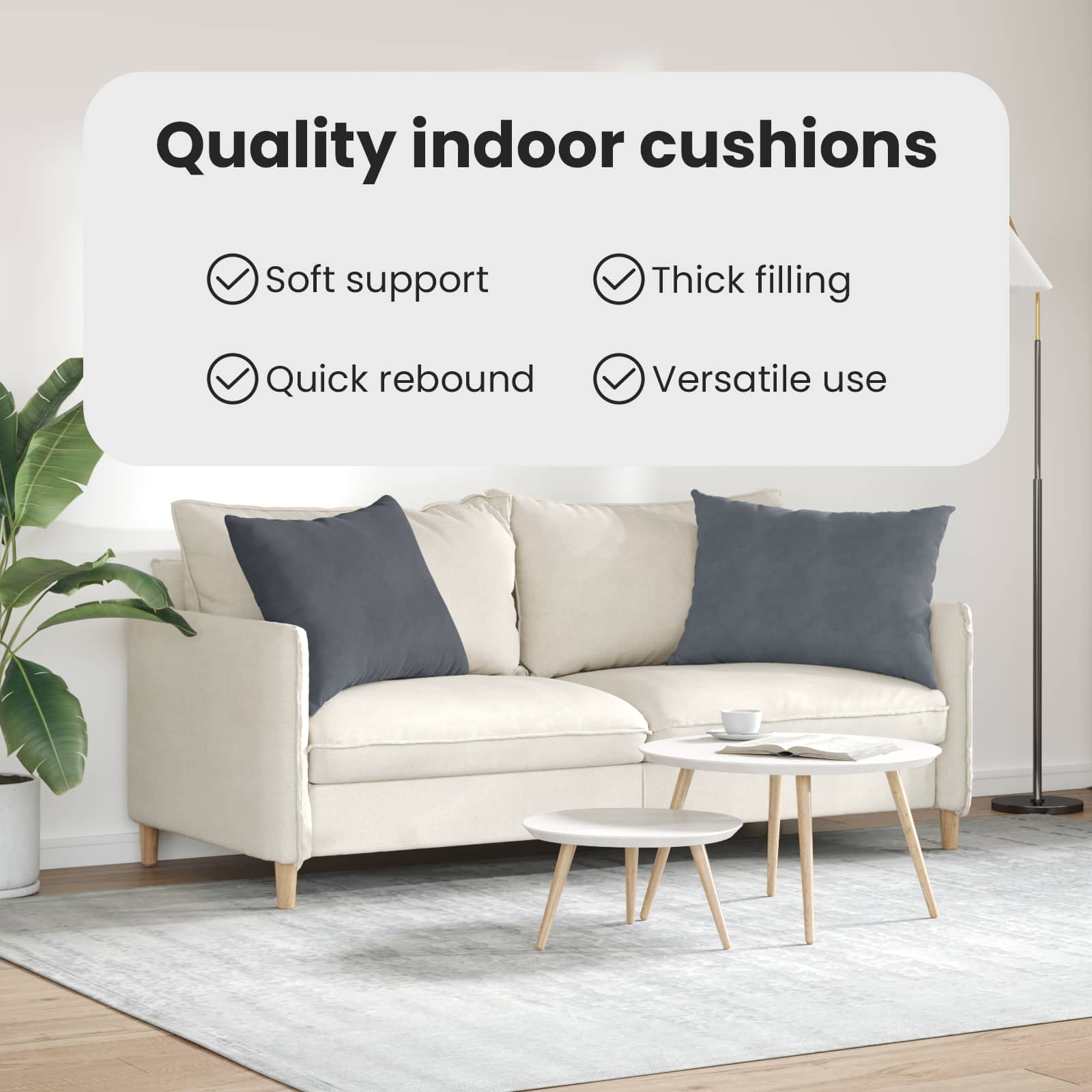 Sofa Pagalvės 2 pcs Tamsiai pilka 70 x 50 cm Kordūrinis audinys