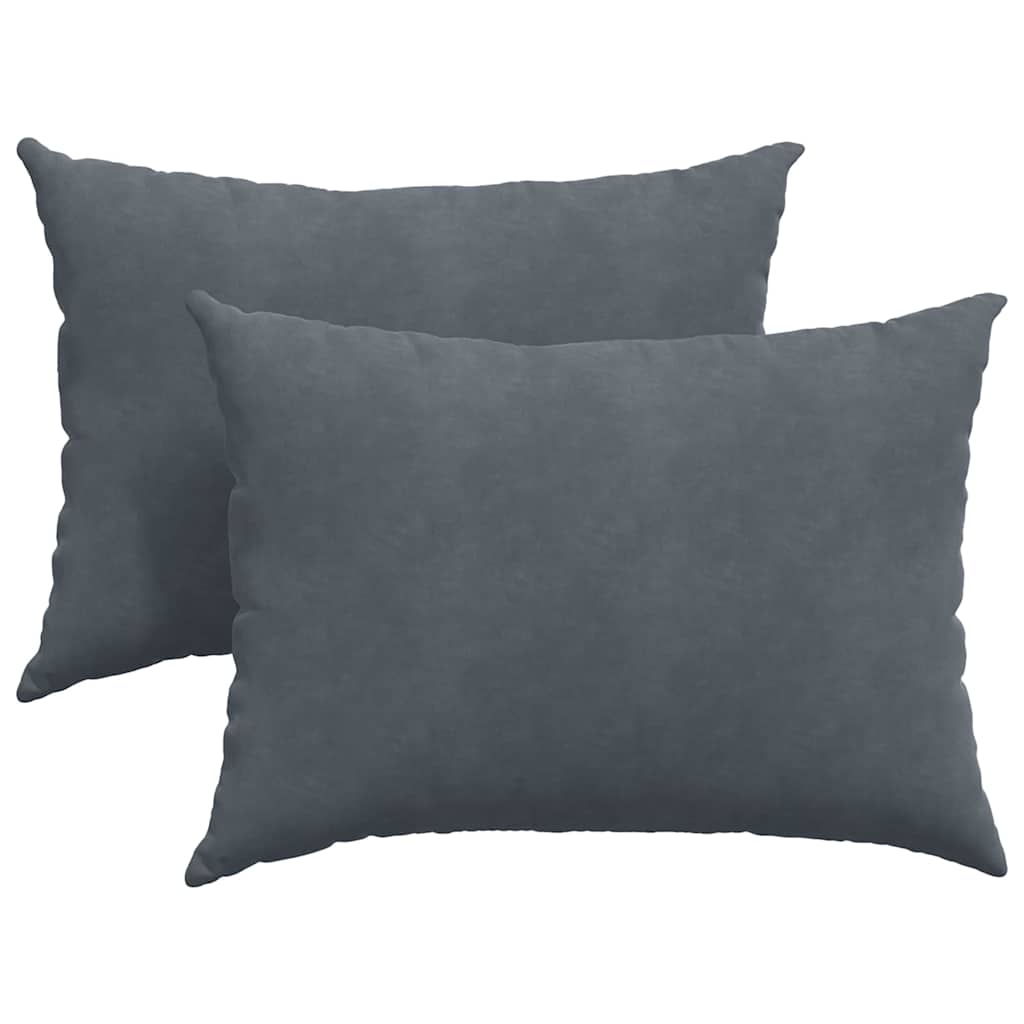 Sofa Cushions 2 pcs Dark Grey 70 x 50 cm Corduroy