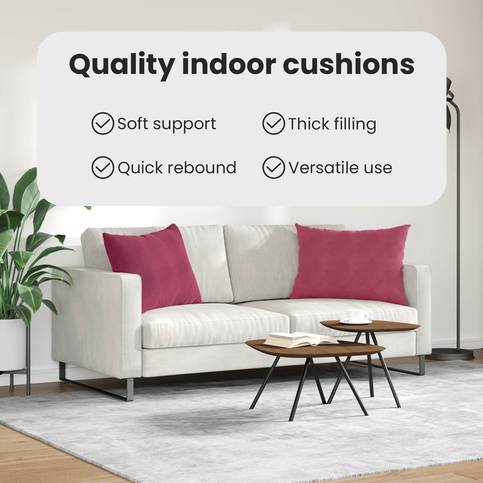 Sofa Pagalvės 2 pcs Vyno raudona 70 x 50 cm Kordūrinis audinys