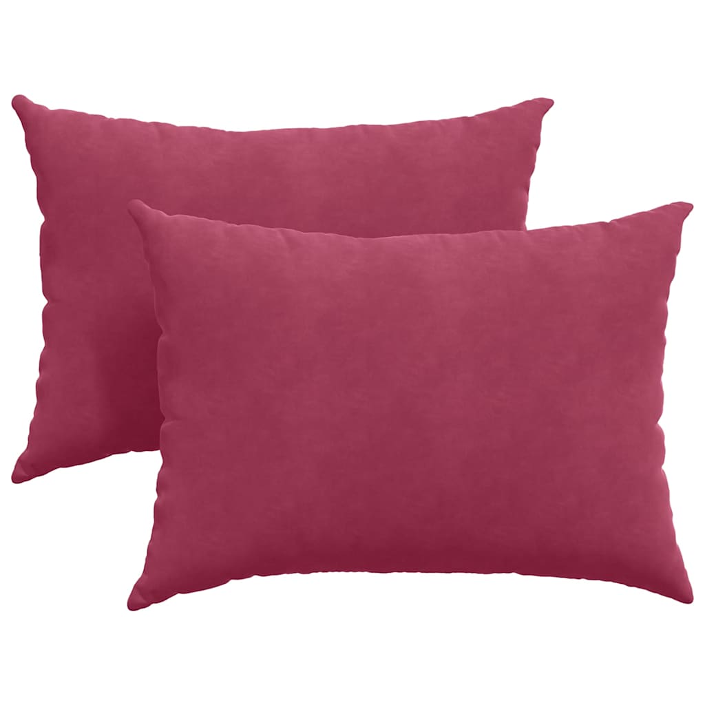 Sofa Pagalvės 2 pcs Vyno raudona 70 x 50 cm Kordūrinis audinys