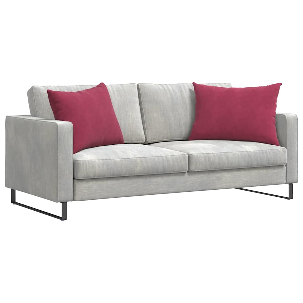 Sofa Pagalvės 2 pcs Vyno raudona 70 x 50 cm Kordūrinis audinys