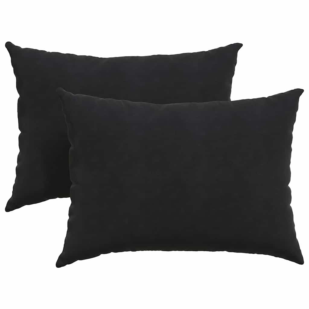 Sofa Cushions 2 pcs Black 70 x 50 cm Corduroy