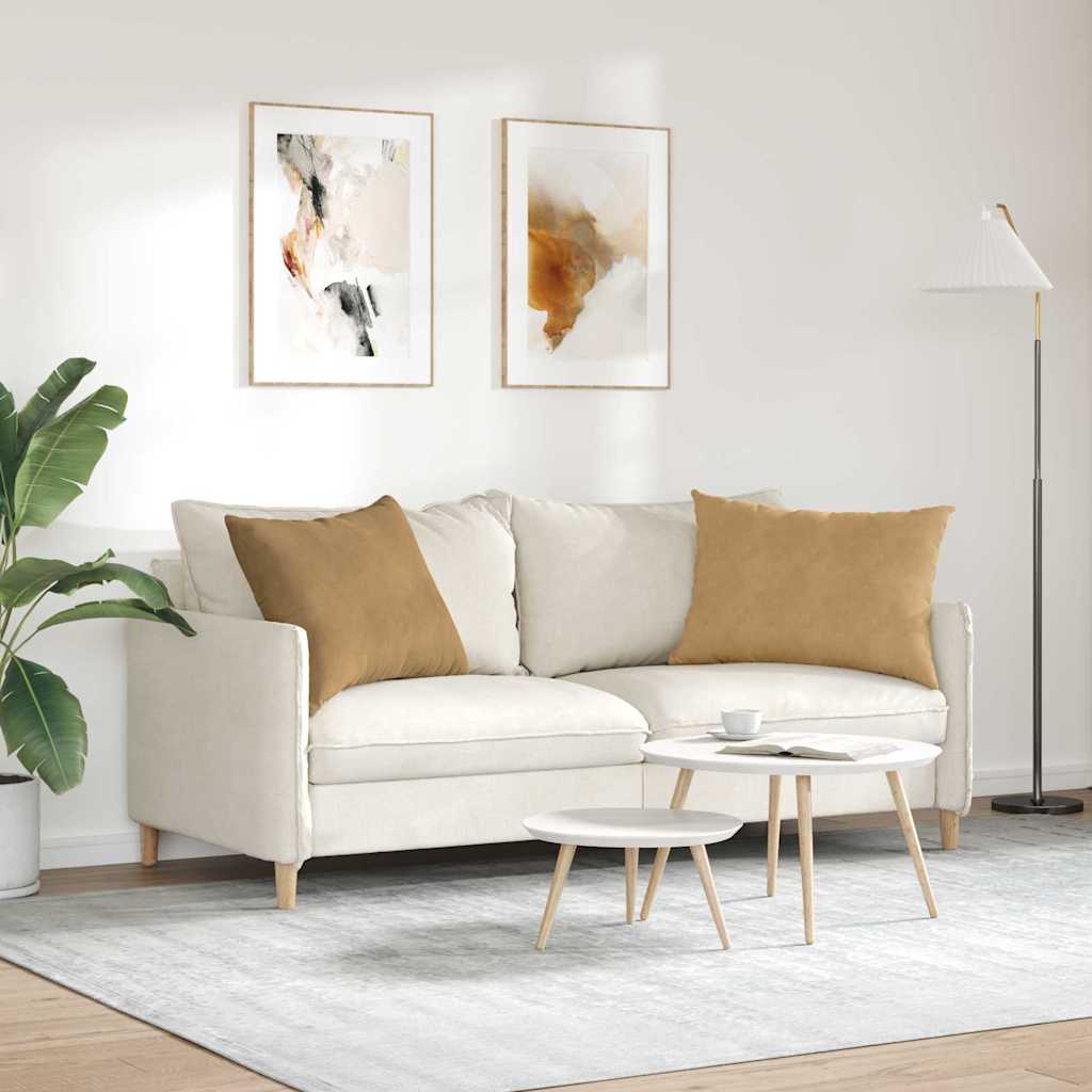 Sofa Pagalvės 2 pcs Ruda 70 x 50 cm Kordūrinis audinys