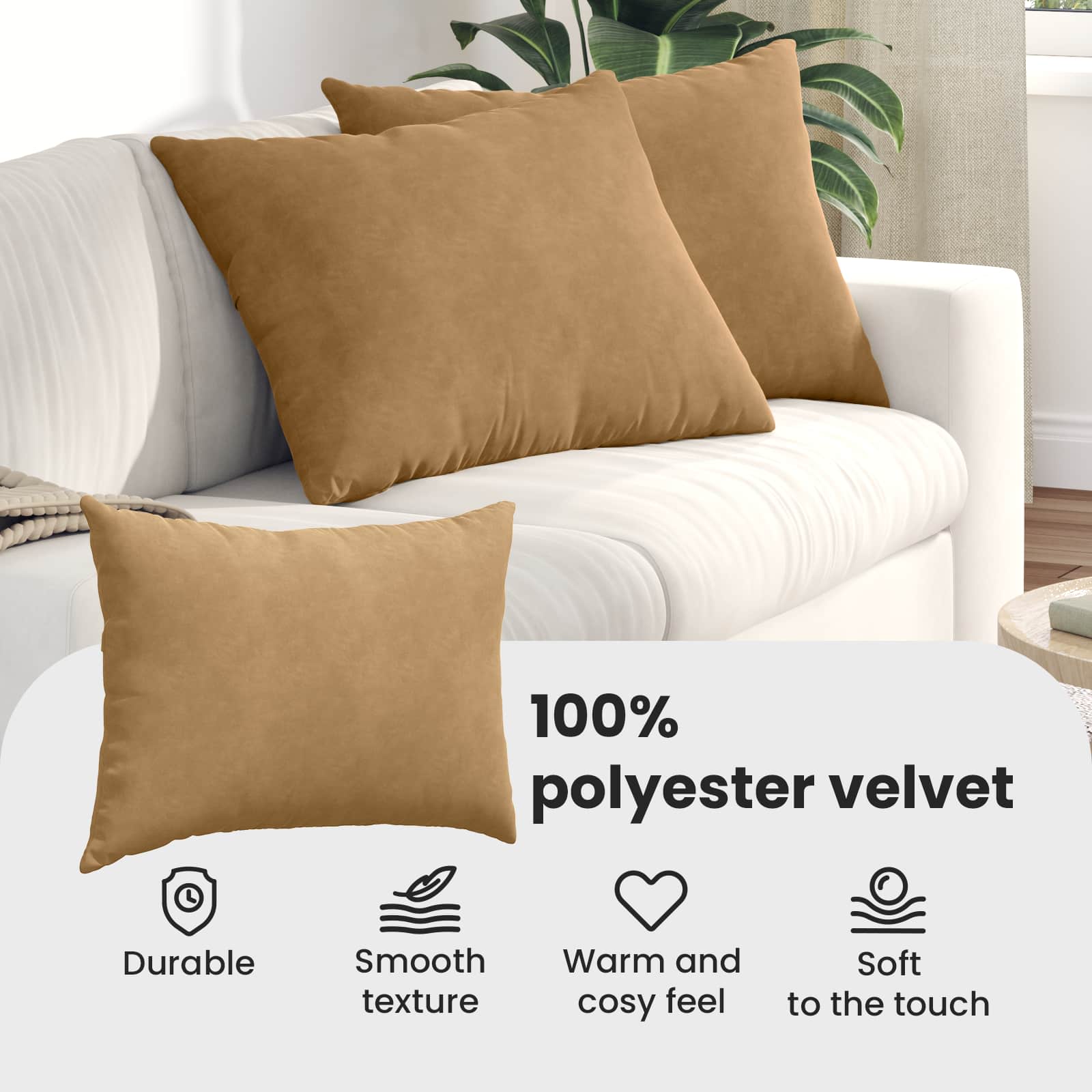 Sofa Pagalvės 2 pcs Ruda 70 x 50 cm Kordūrinis audinys