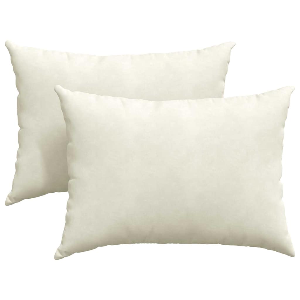 Sofa Pagalvės 2 pcs Kreminė 70 x 50 cm Kordūrinis audinys