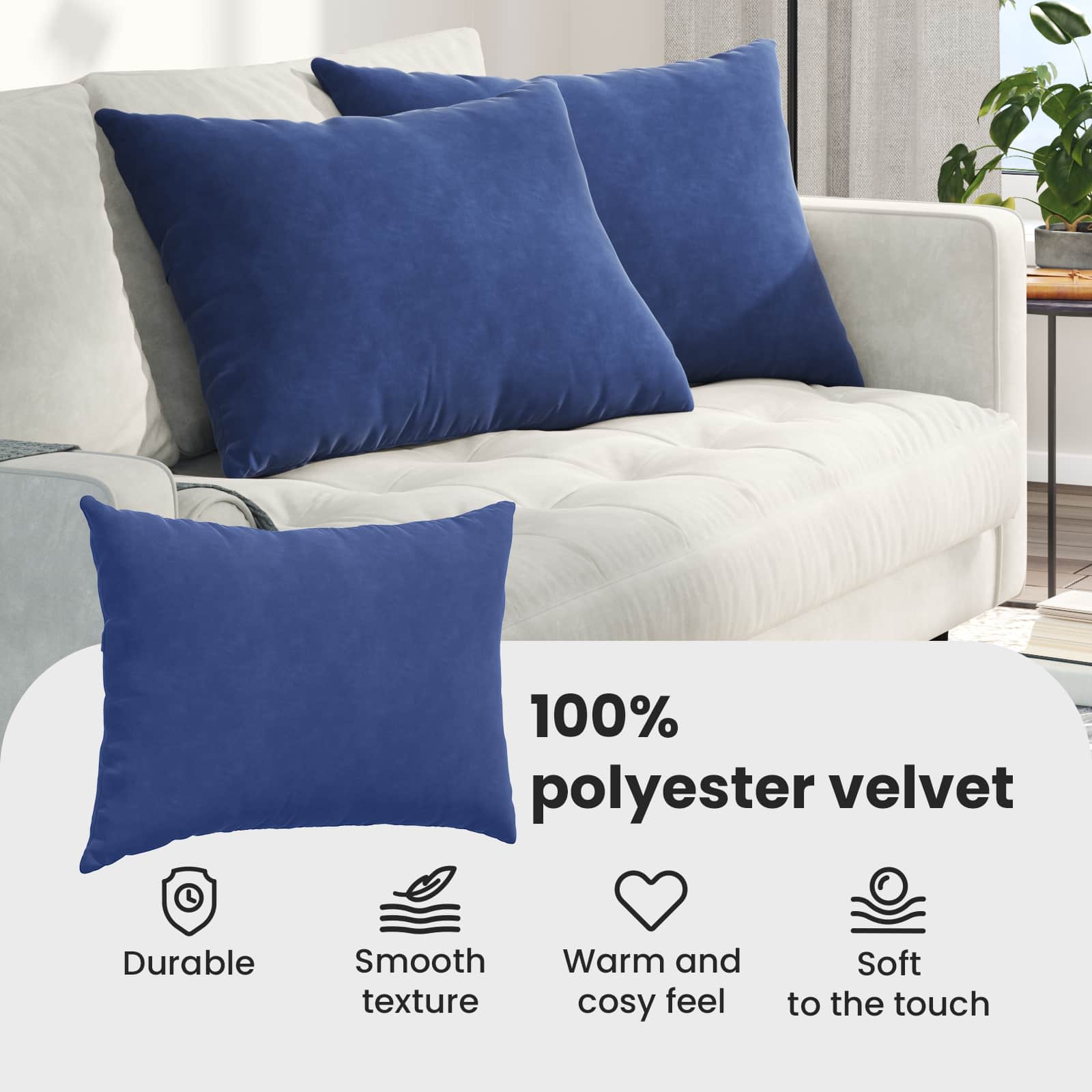 Sofa Pagalvės 2 pcs Policijos mėlyna 70 x 50 cm
