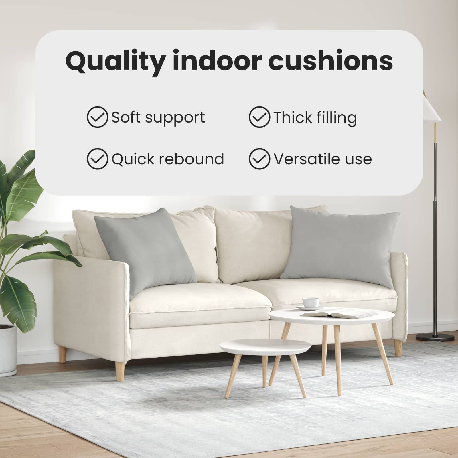 Sofa Pagalvės 2 pcs Šviesiai pilka 70 x 50 cm audinys