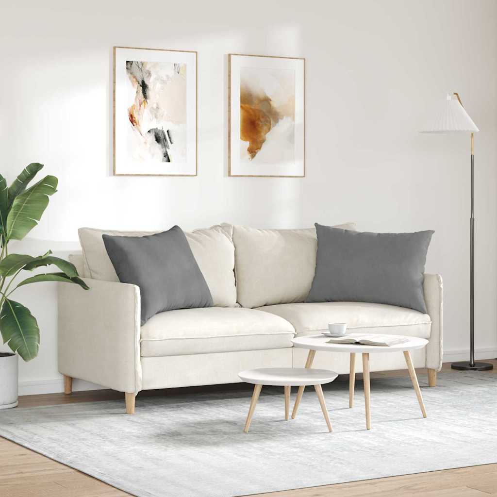 Sofa Pagalvės 2 pcs Tamsiai pilka 70 x 50 cm audinys